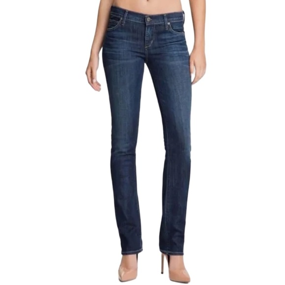 Citizens of Humanity Ava Low Rise Straight Leg Dark Blue Denim Jean CoH Size 30 - Picture 1 of 13